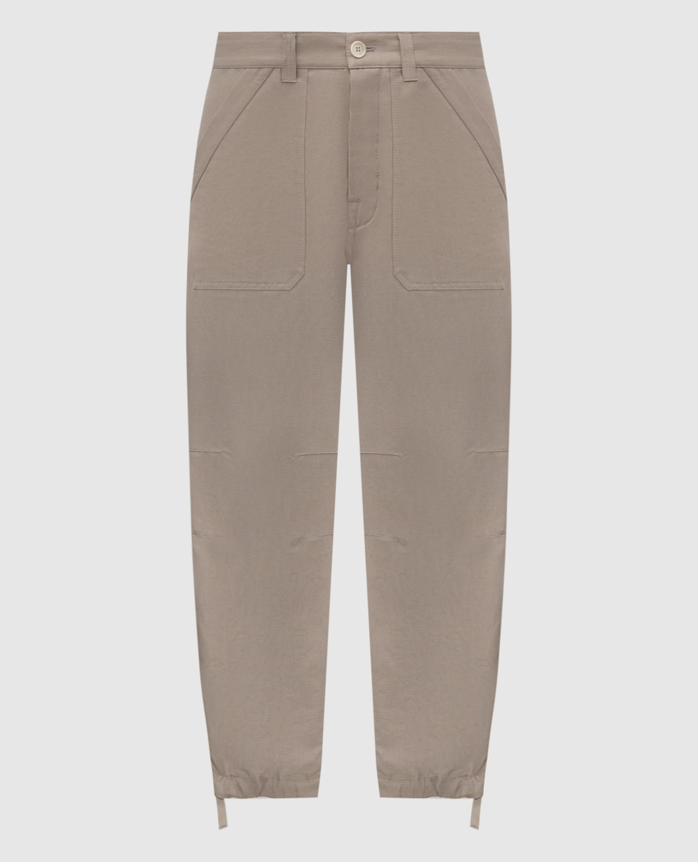 Khaki linen pants
