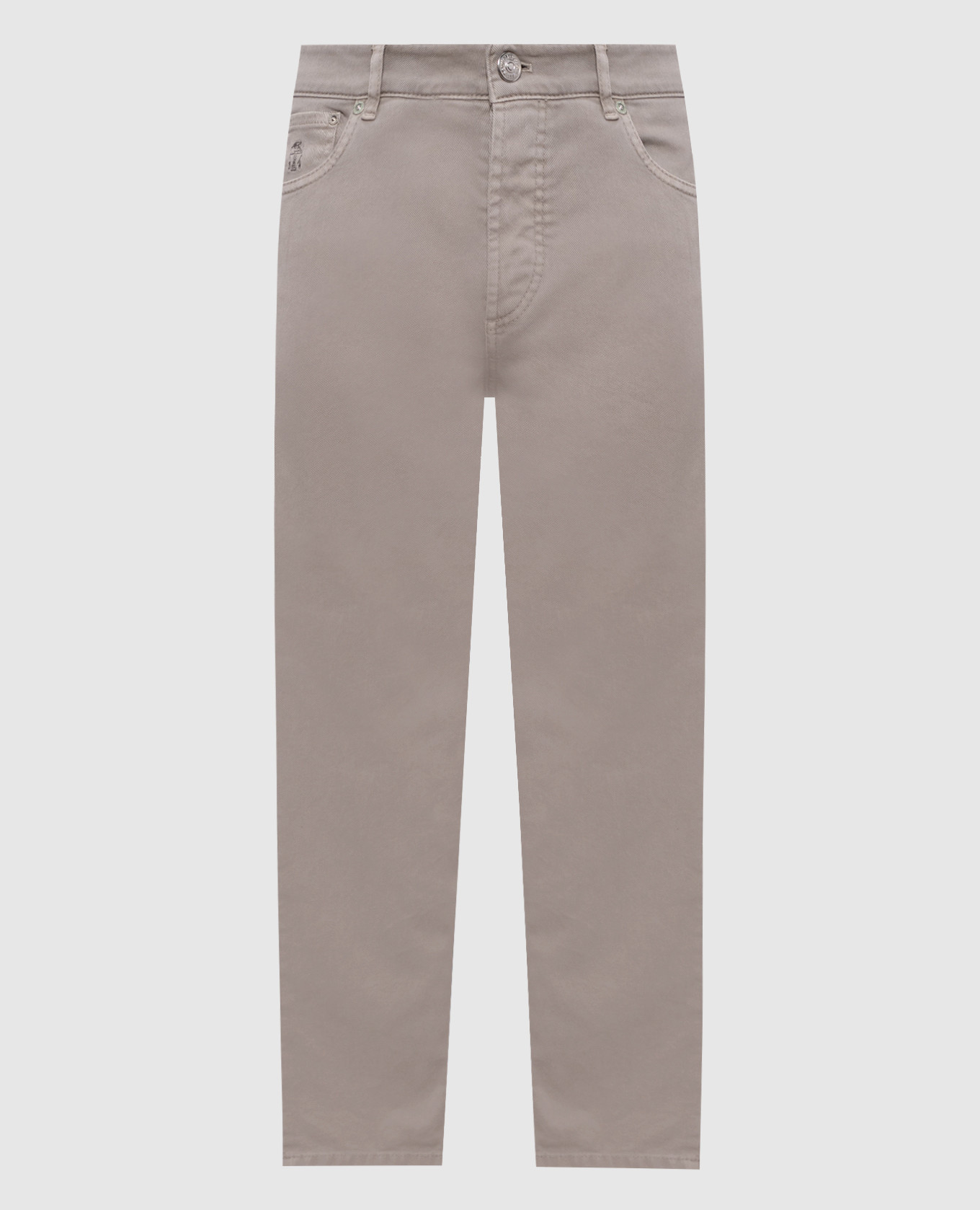 Grey jeans with logo