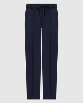 Pini Parma Blue wool pants TRCOMOFLBL