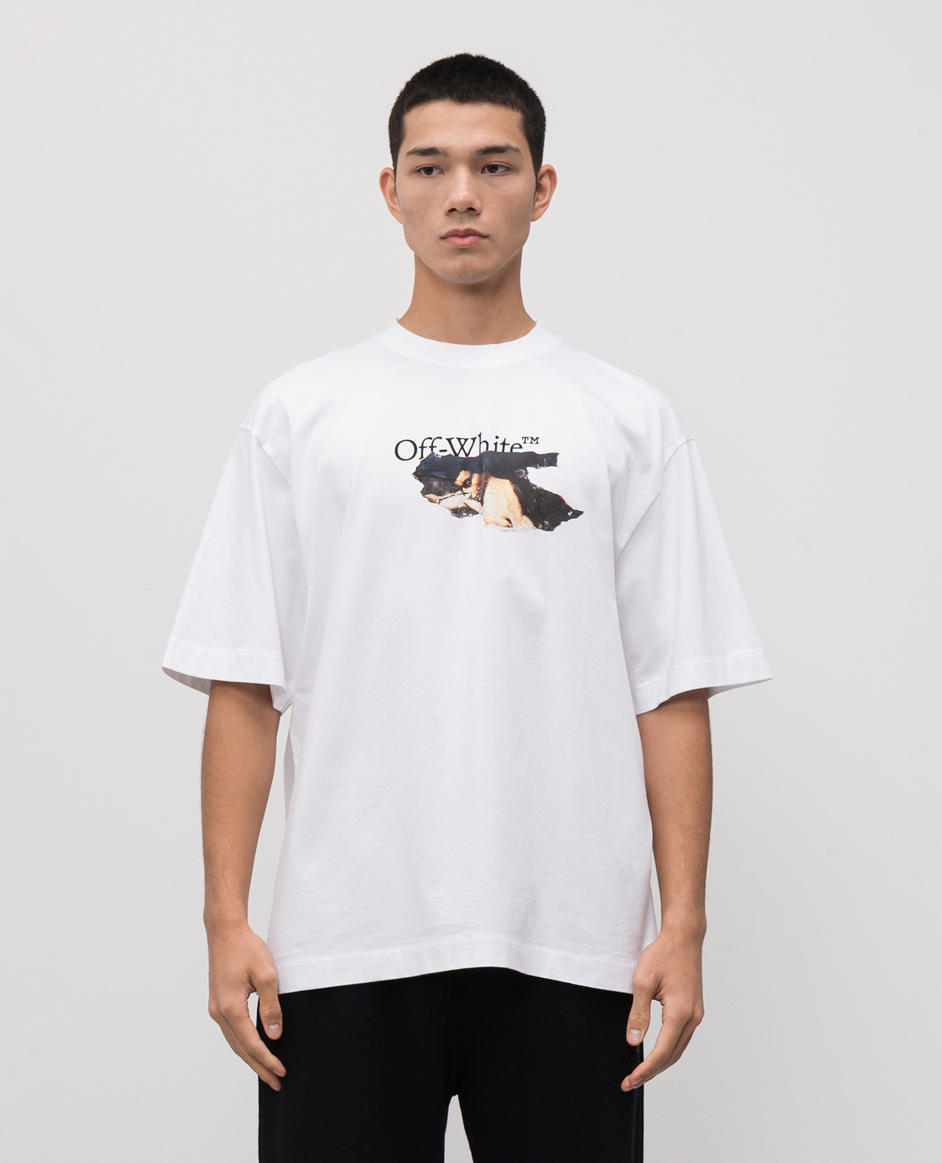

White Paint Arrow T-shirt Off-White