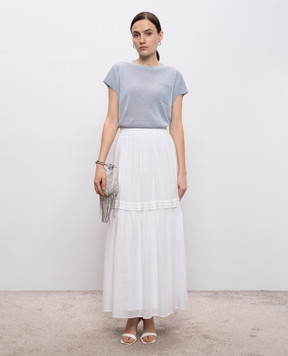 Peserico Blue top with linen S99179F129056V