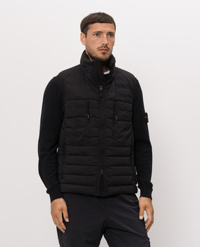 Stone Island Black down vest L2S15G100011S0183