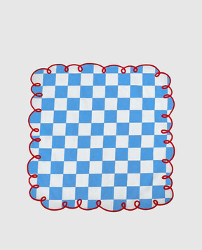 Bitossi Home Set of blue checkered serving napkins DAM00053