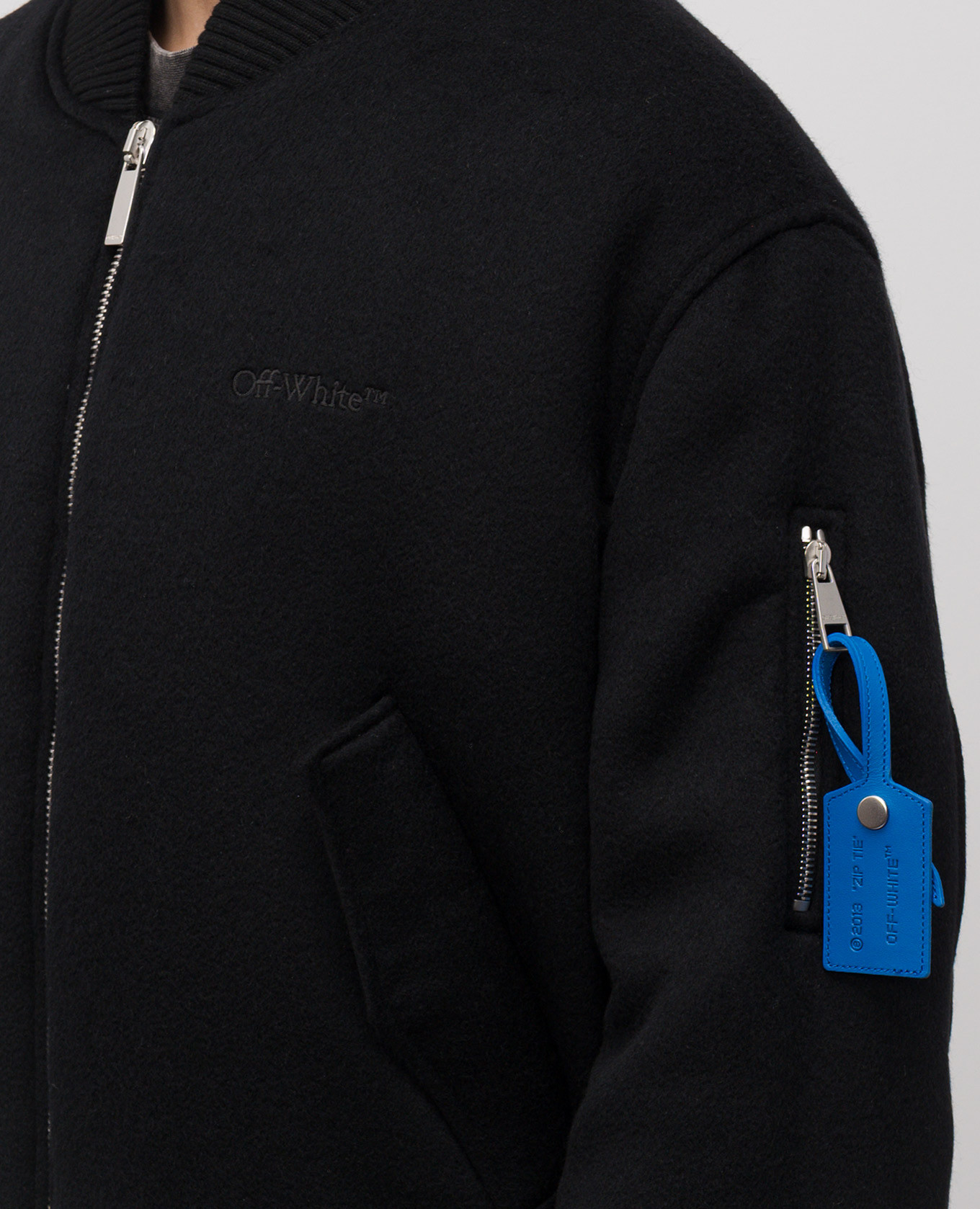 

Black cashmere bomber jacket Off-White