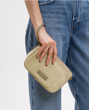 Gianni Chiarini Nora green suede crossbody bag BS10224CMPL