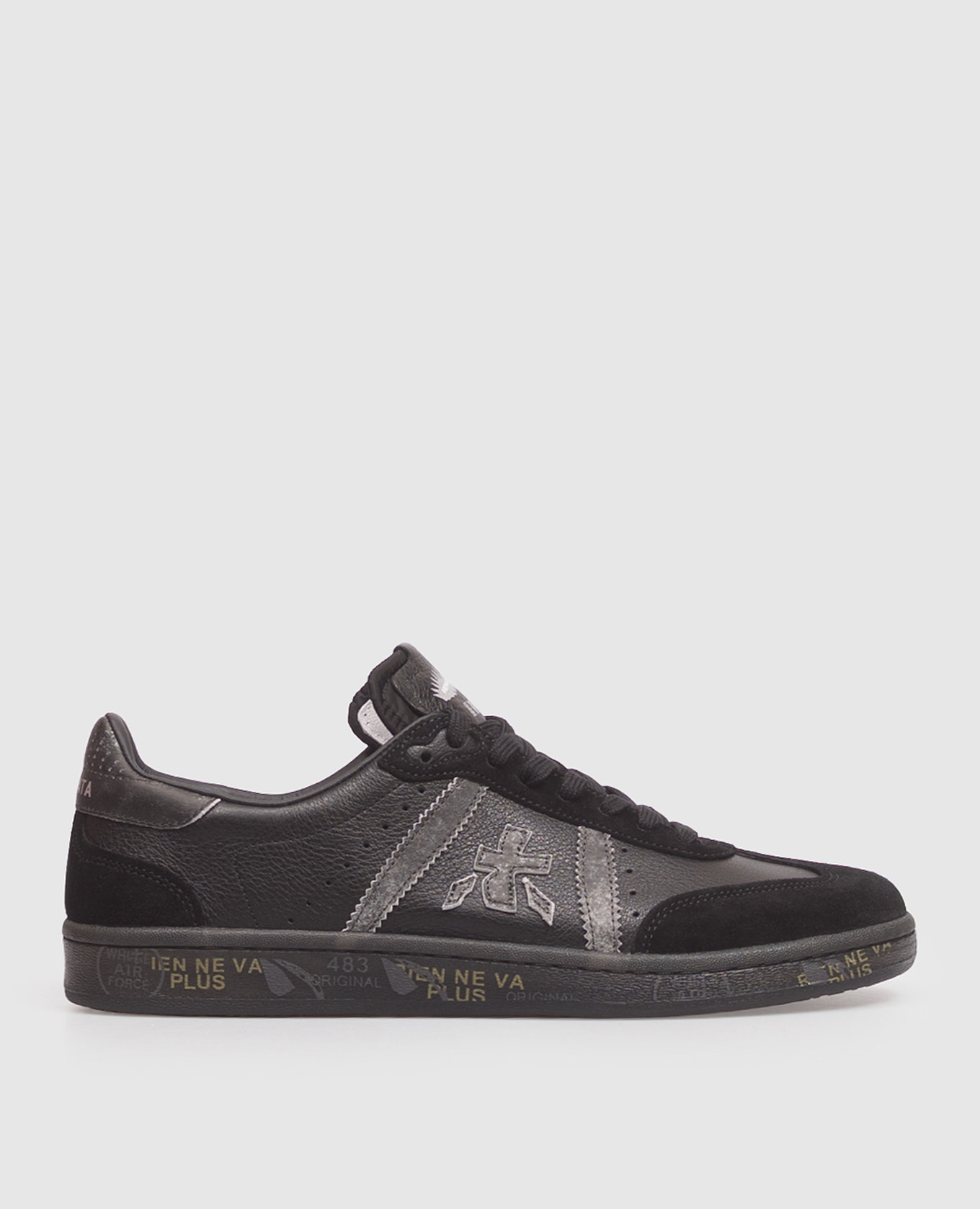 Bonnie black leather sneakers