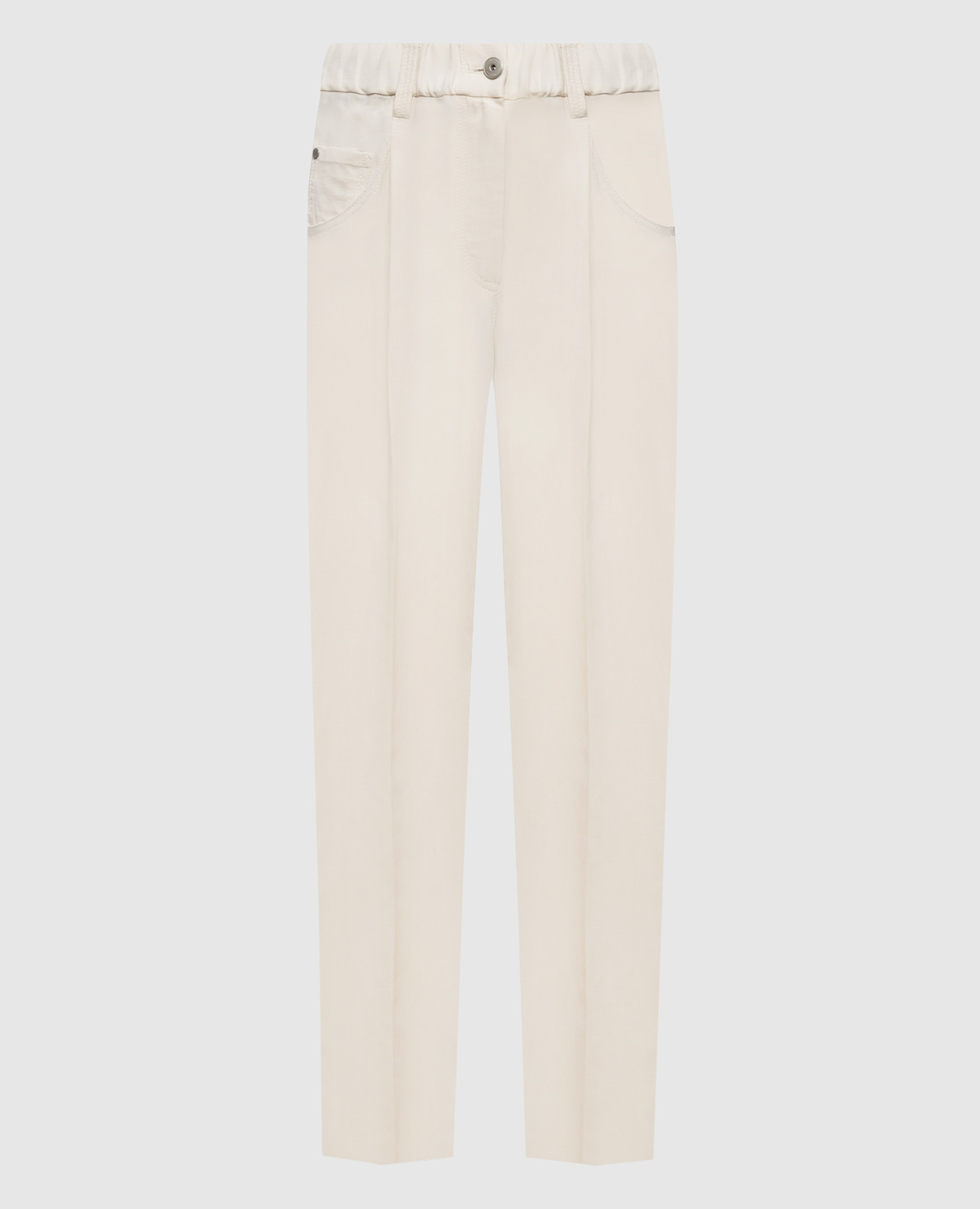 Beige linen pants