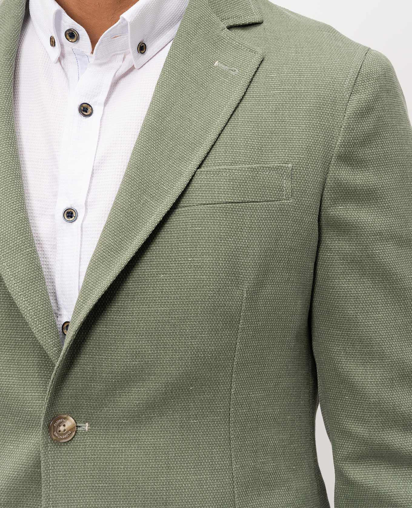 Green jacket with linen Florentino 5