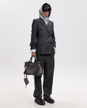 Balenciaga Gray double-breasted wool jacket 872296TUT44