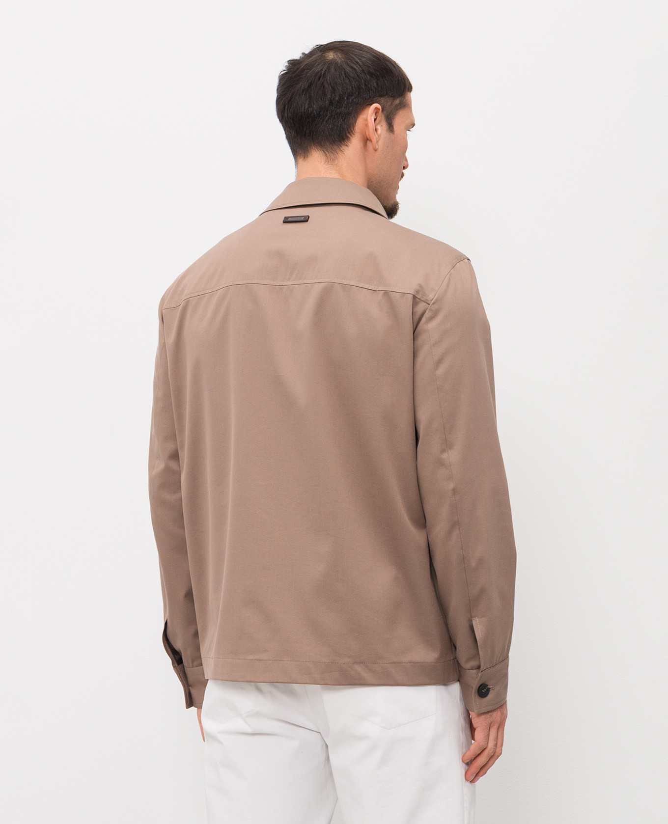 

Brown shirt-style linen jacket Peserico