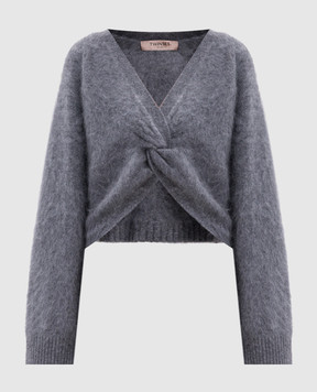 Twinset Gray sweater with wool, cashmere and silk 262TT3025