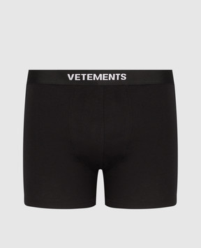 Vetements Black boxer briefs with logo pattern ME76UN273B