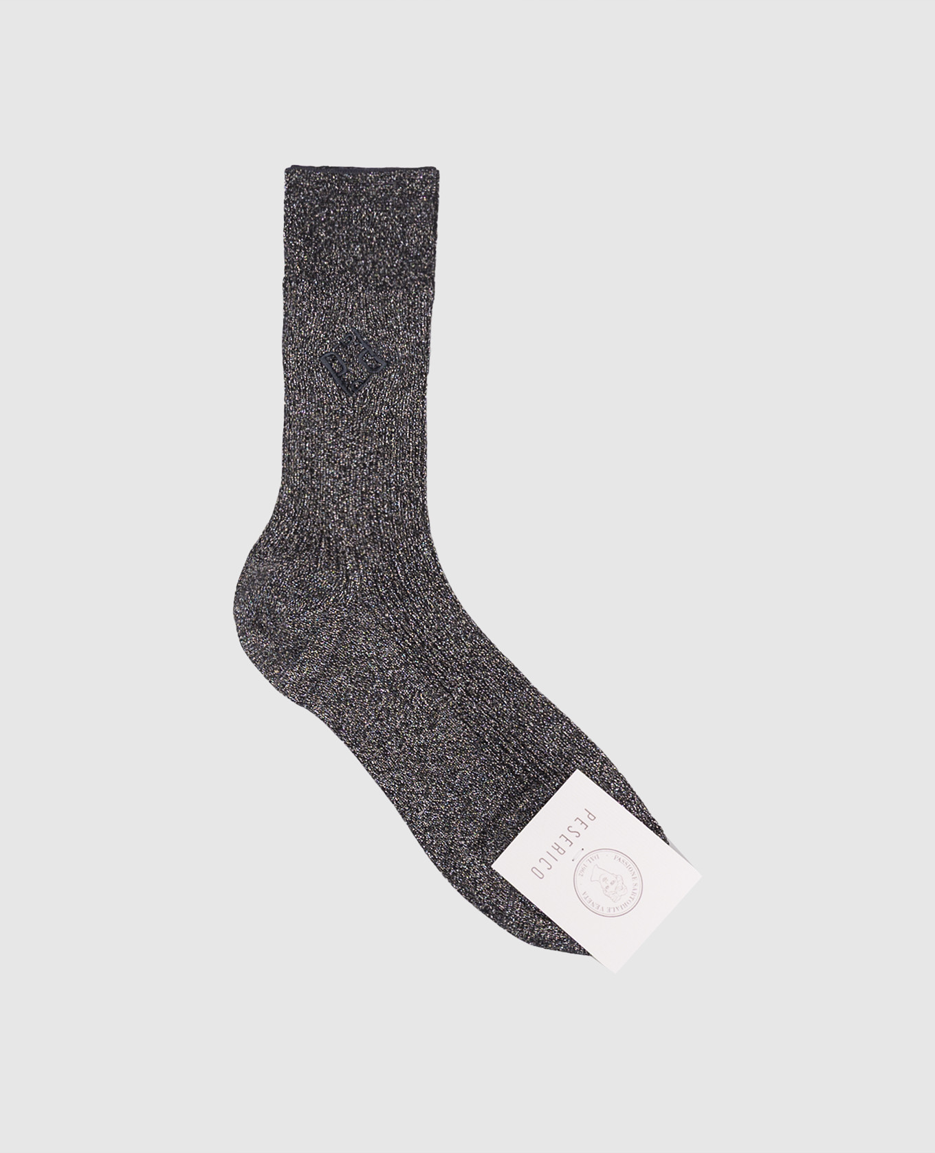 Black socks with lurex