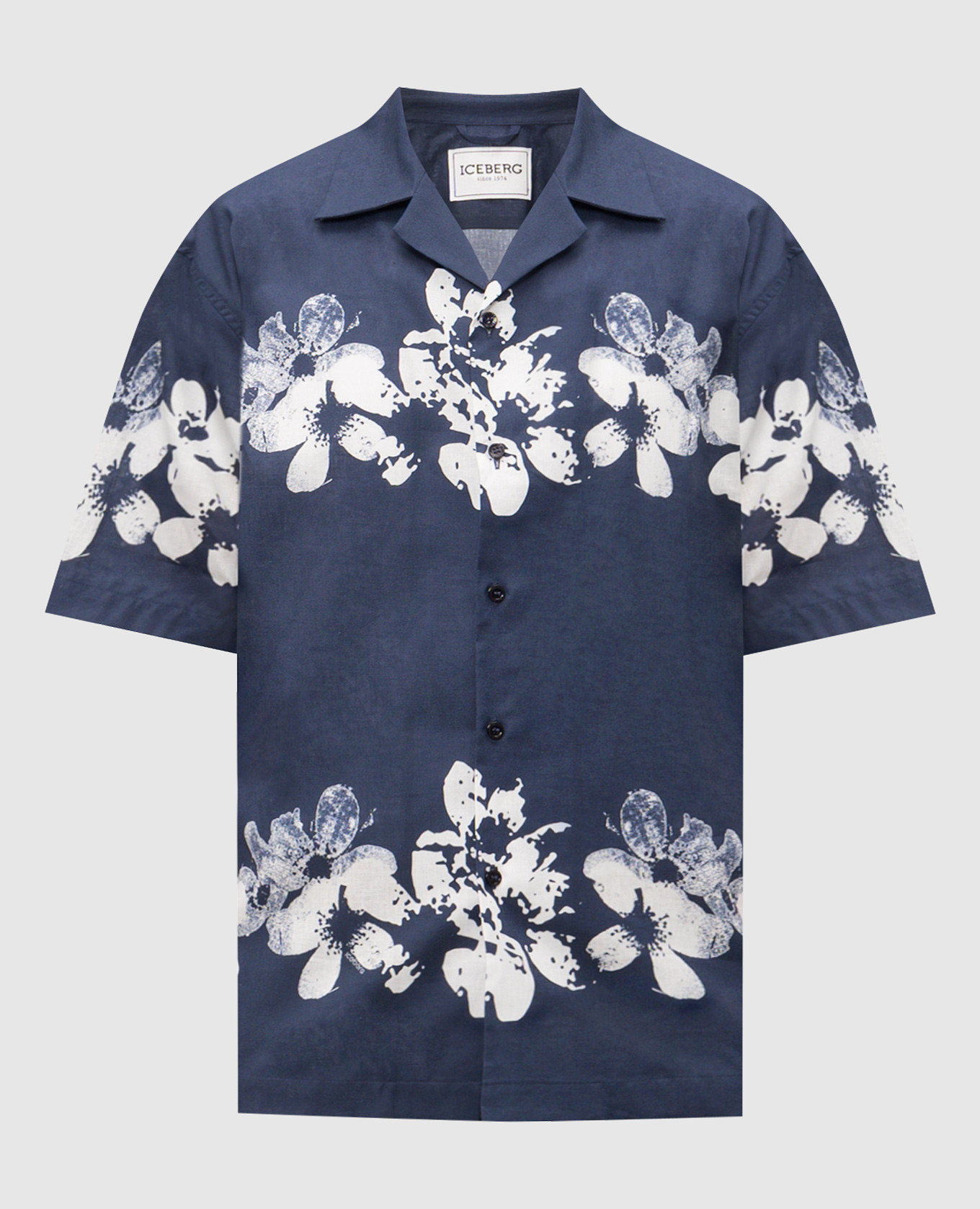 

Blue shirt with linen Iceberg