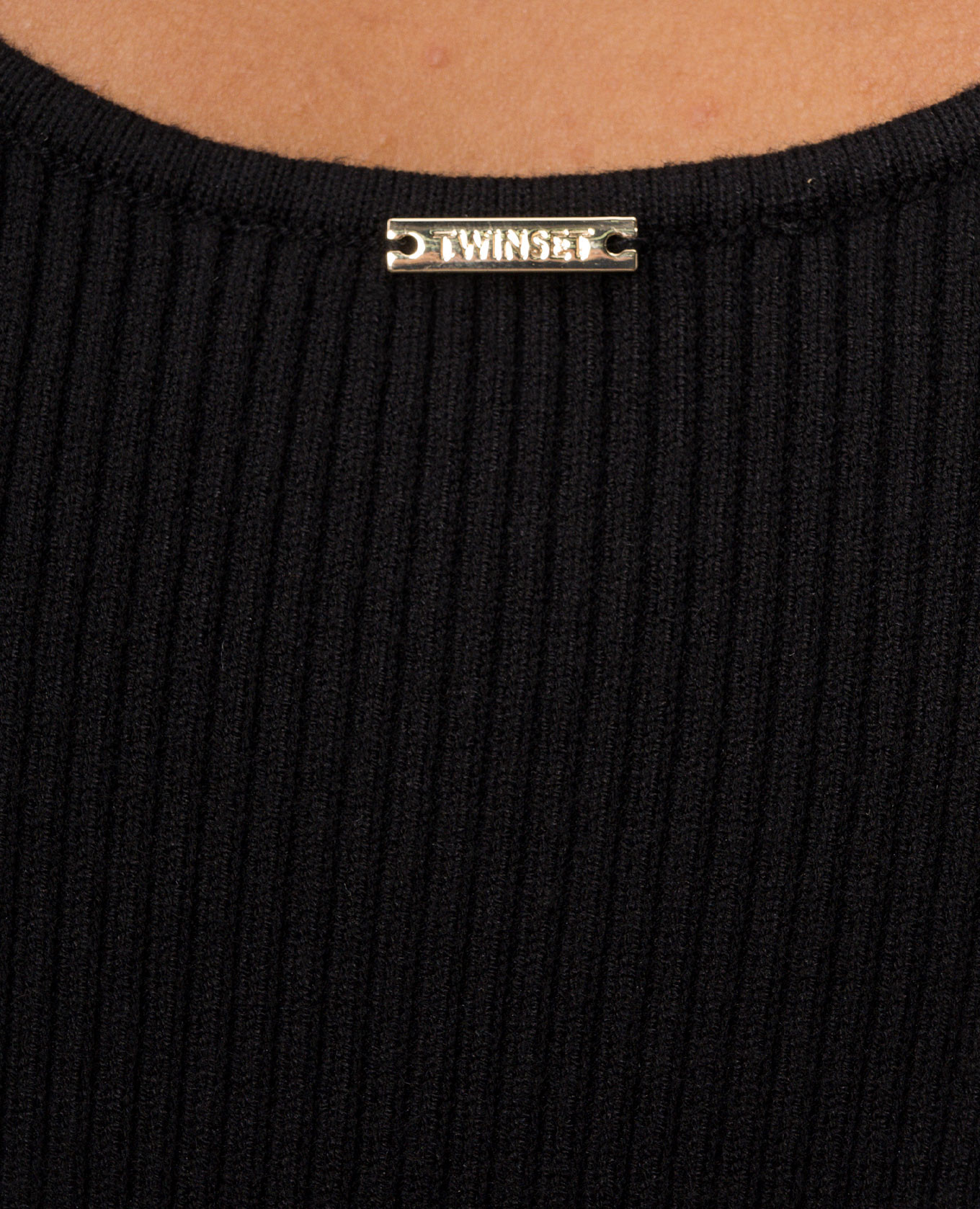 Black ribbed dress Twinset 5