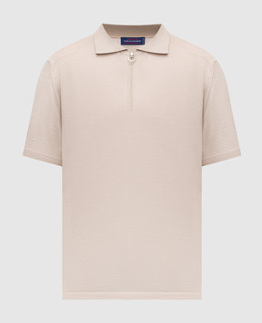 Stefano Ricci Beige cashmere polo shirt W505020P32W26101