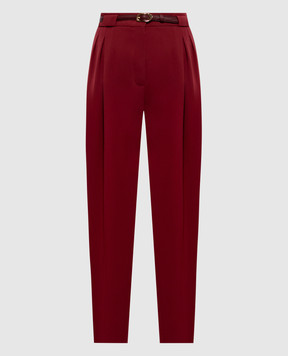 Max Mara BIMBA burgundy pants with belt MSTBIMBA