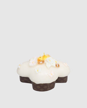 Cereria Introna Scented candle in the shape of an Easter egg with applique 2250GLASSATA