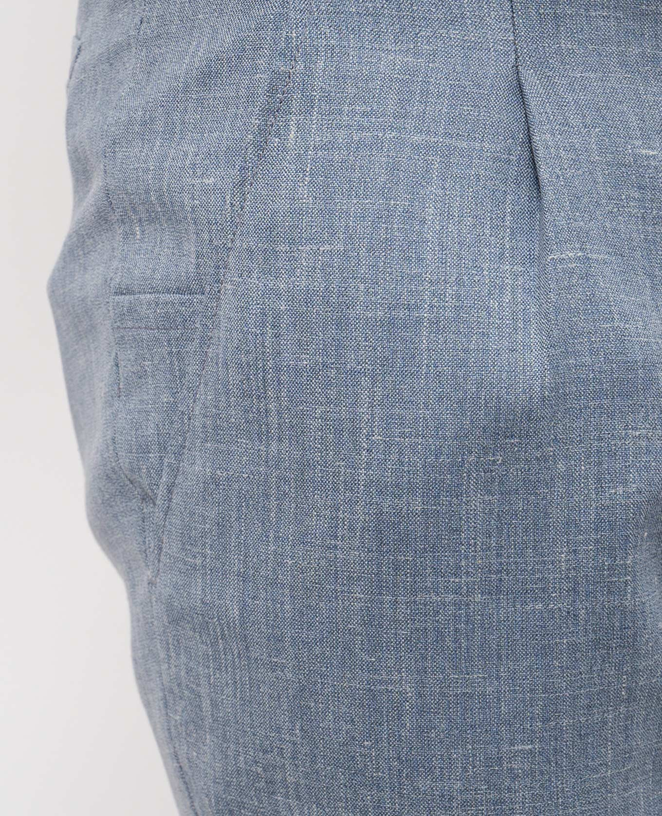 Blue shorts made of wool, silk and linen Enrico Mandelli 5