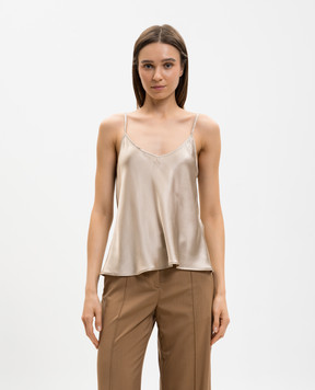 Marco Pescarolo Beige silk T-shirt TPARTD5389