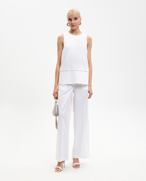 Peserico White top with monil chain S0871801979