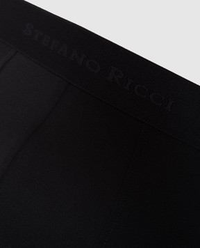 Stefano Ricci Black boxer briefs with logo pattern BXM22SICOTT