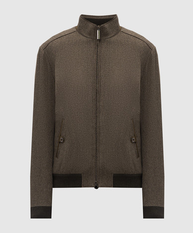 Brown wool and cashmere jacket