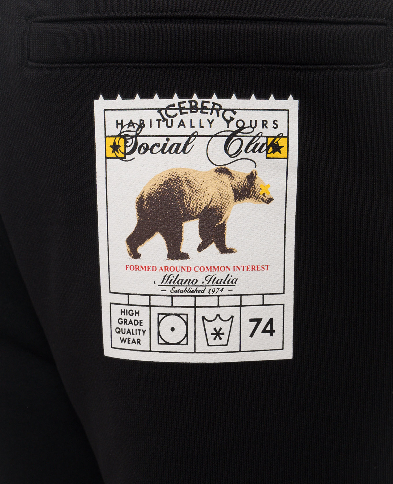 Black shorts with branded print Iceberg 5