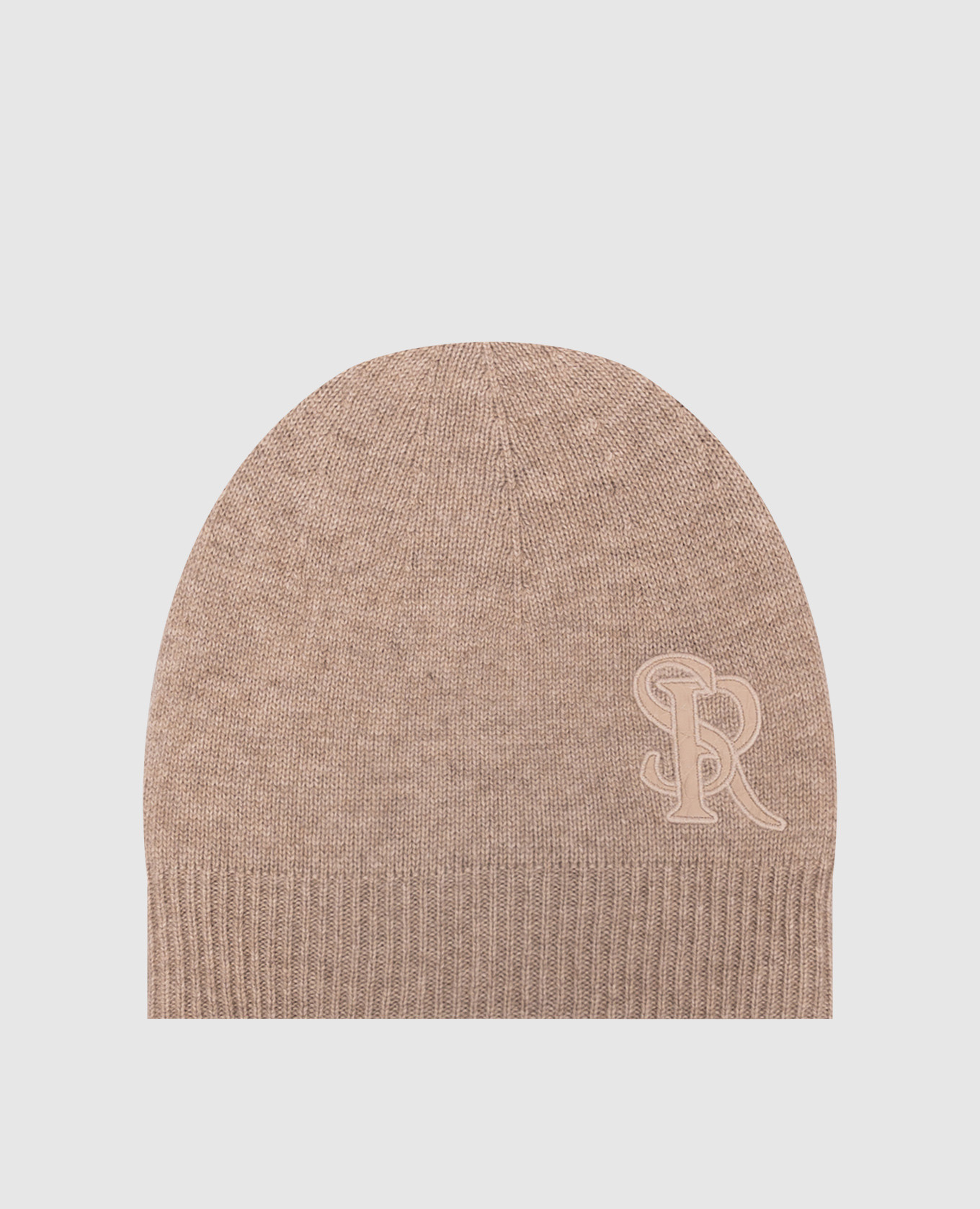Beige cashmere hat