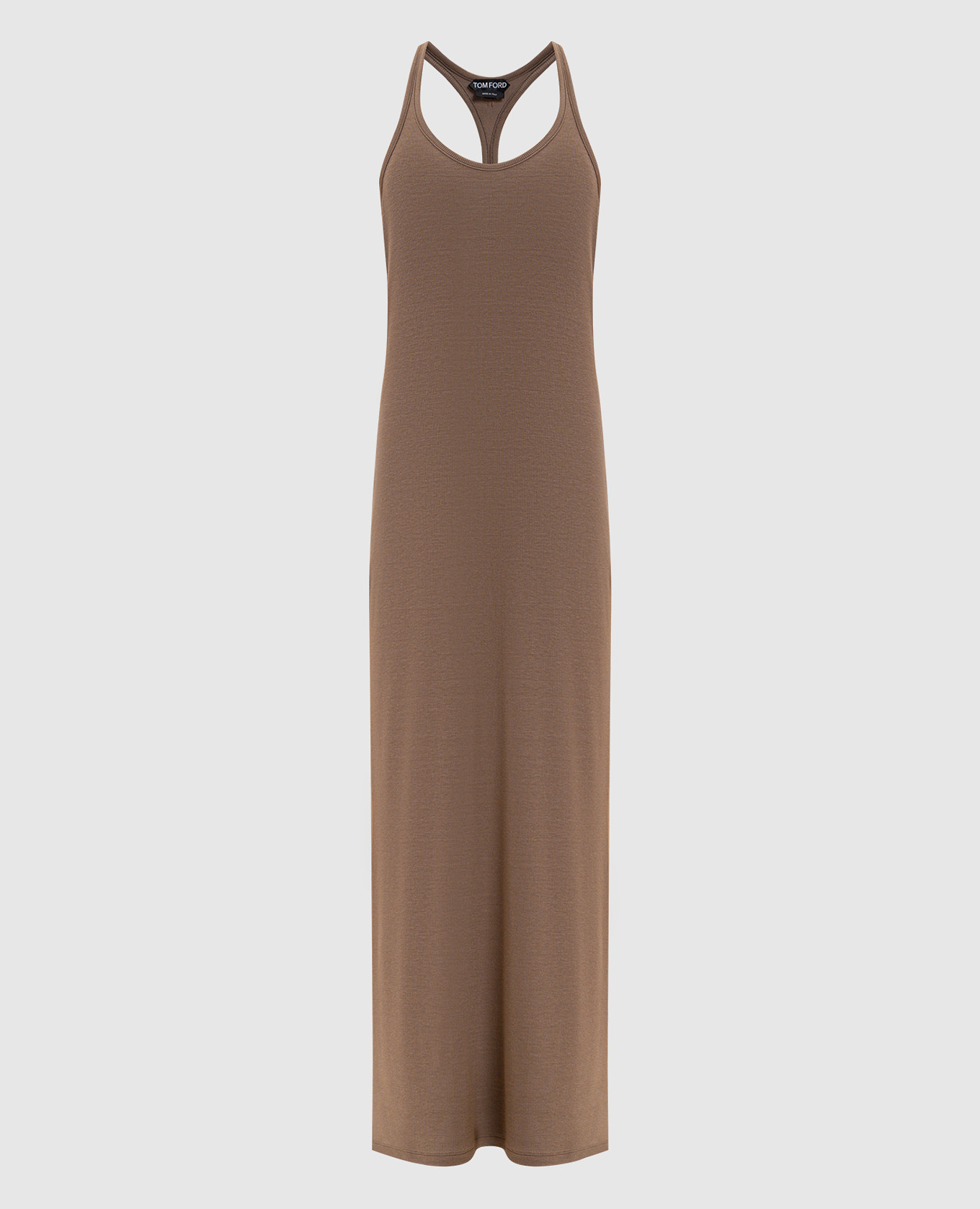 

Brown ribbed dress Tom Ford