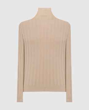 Peserico Beige ribbed wool golf jacket S99502F1409770