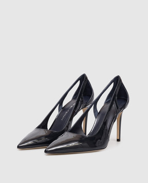 Stuart Weitzman Stuart blue patent leather shoes SM482