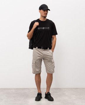 C.P. Company Gray cargo shorts with patch MBE746A005694G