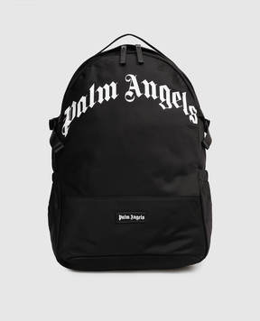 Palm Angels Black backpack with logo print PMNB02IS26FAB001