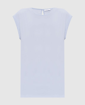 Peserico Blue top with silk M0653307000