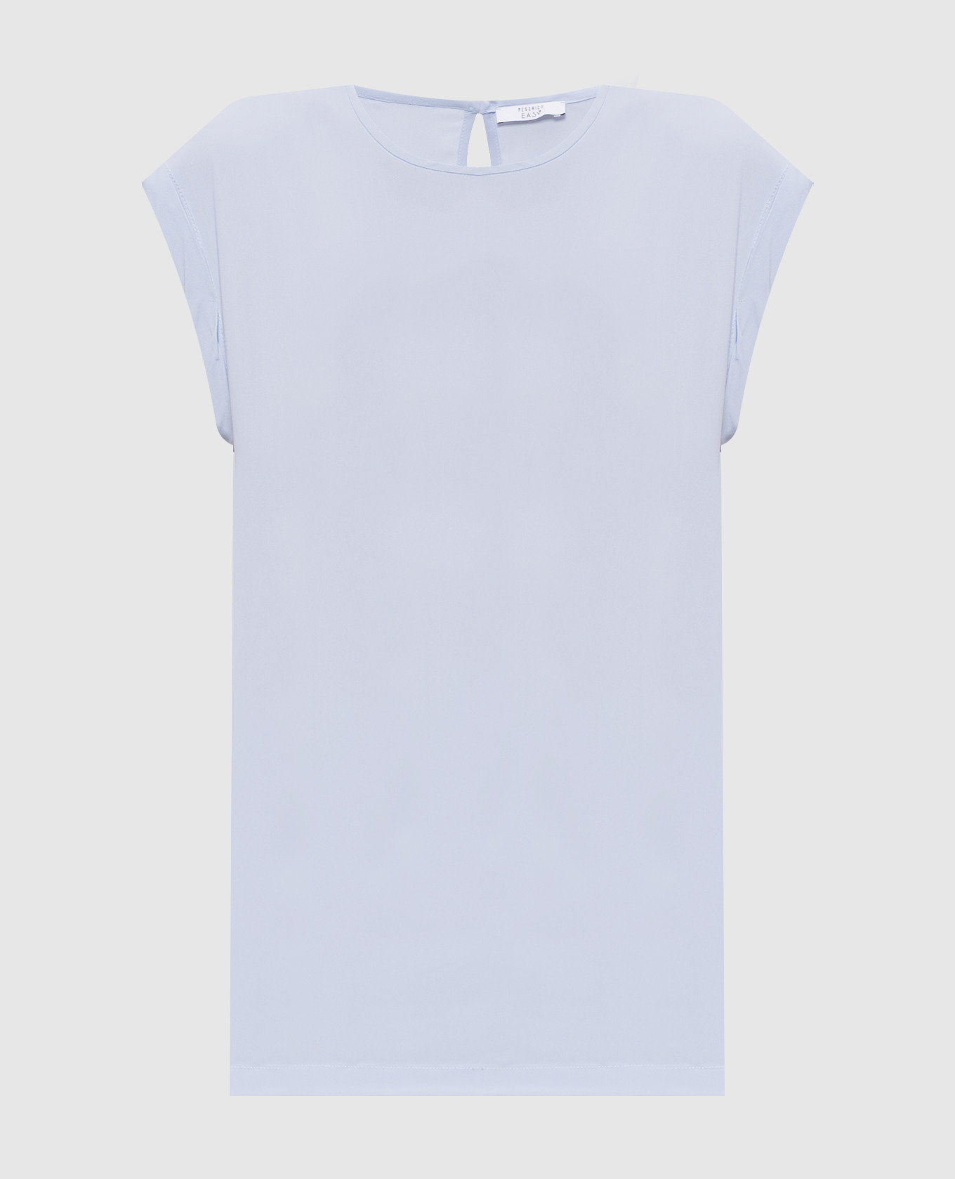 Blue top with silk