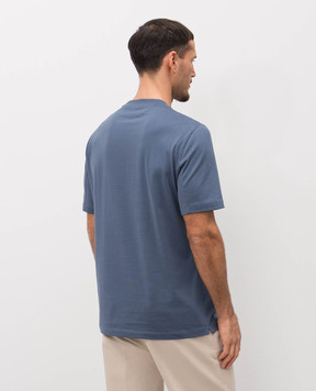 Brunello Cucinelli Blue T-shirt with emblem M0B138440