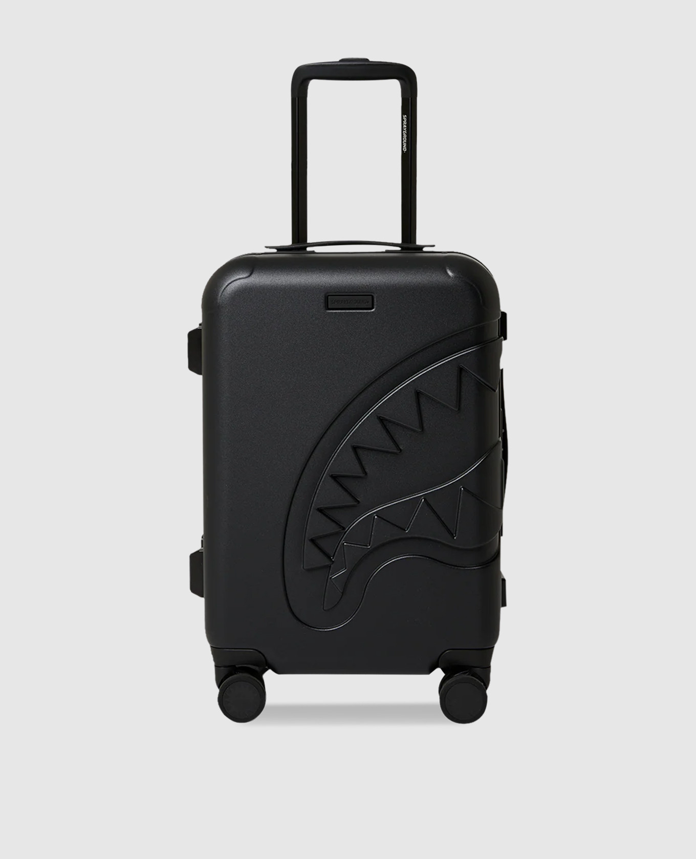 

THE JOURNEY BEGINS SHARKITECTURE children's black suitcase with logo Sprayground