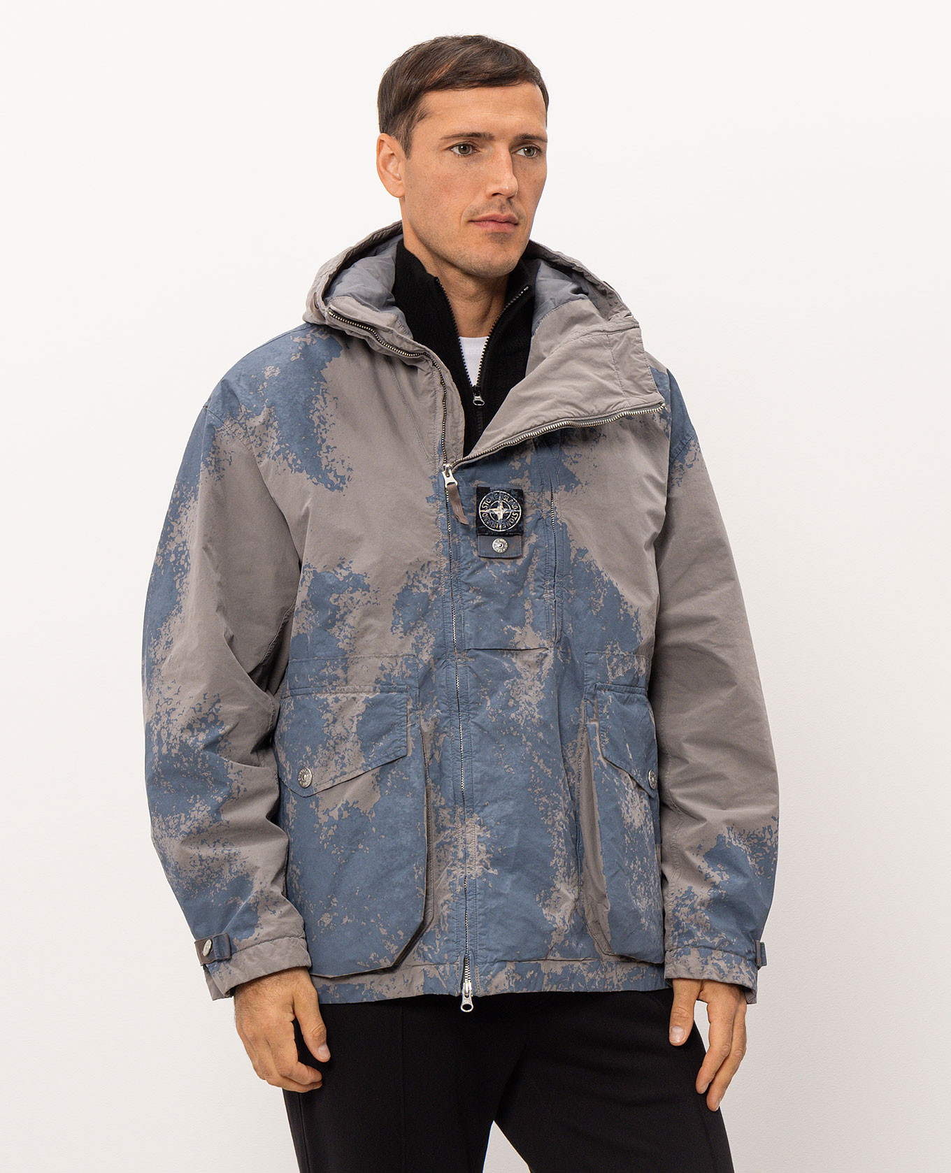 Gray jacket DAVID LIGHT-TC Stone Island 3