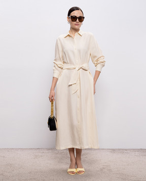Woolrich Ivory linen shirt dress CFWWDR2019FRUT3043