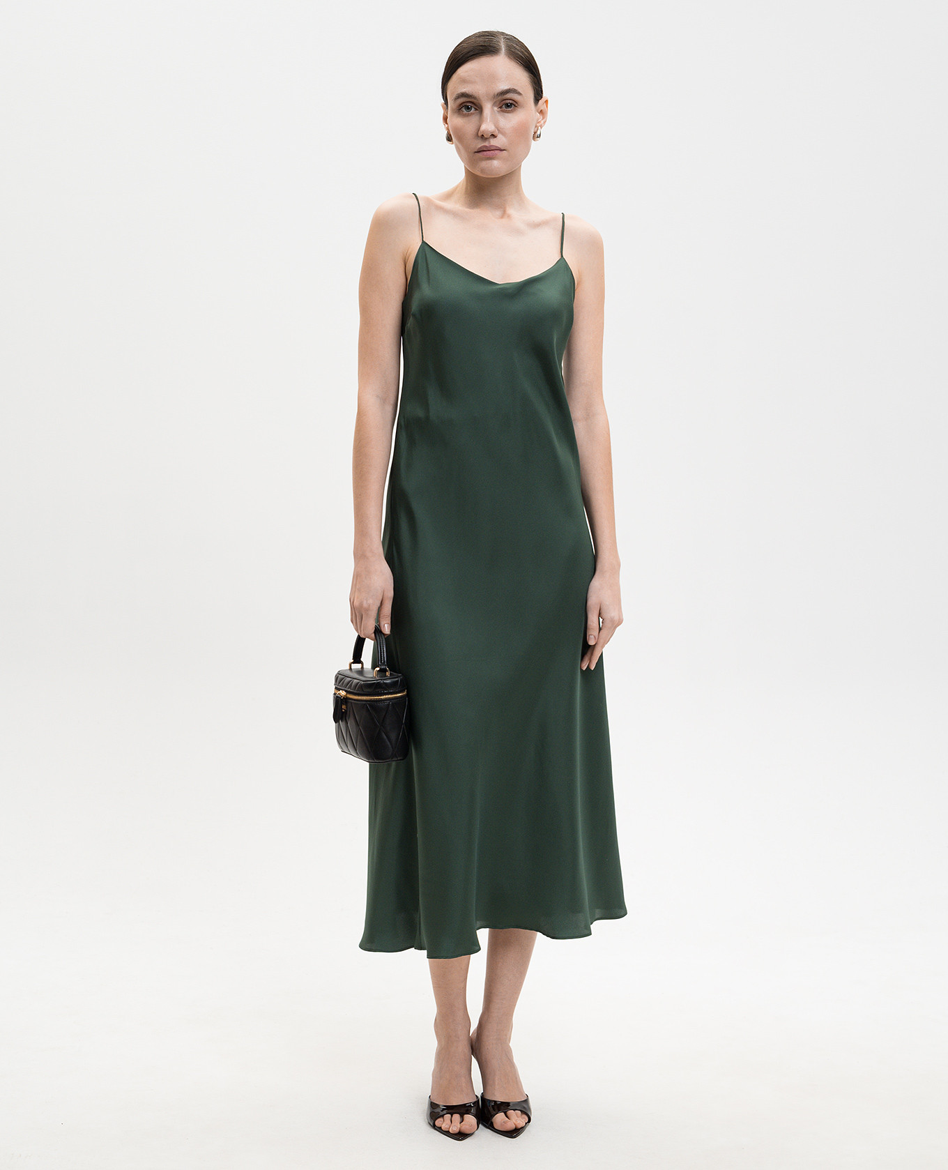 

Green Lille silk dress Asceno