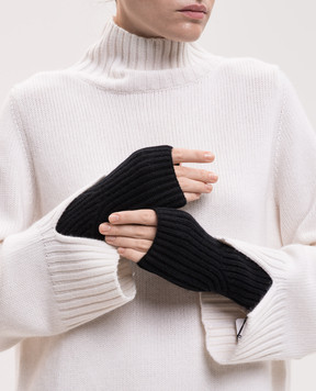 Allude Black cashmere mittens 26511227