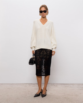 Twinset Ivory wool pullover 262TT3182