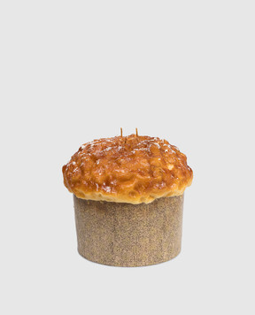 Cereria Introna Brown candle in the shape of panettone 1067
