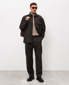 Dolce&Gabbana Brown wool cargo pants GP1O0THU2BO