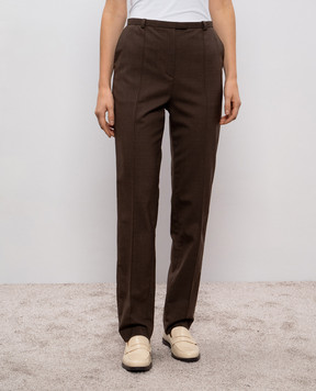 Loulou de Saison Brown MALKA wool trousers MALKA
