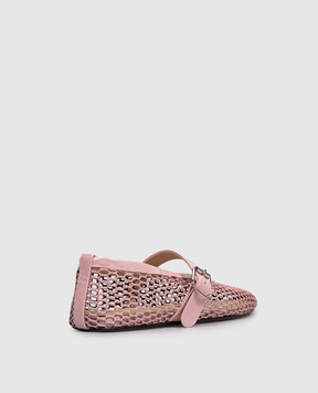 Babe Pay Pls Pink glitter ballet flats 225151LA