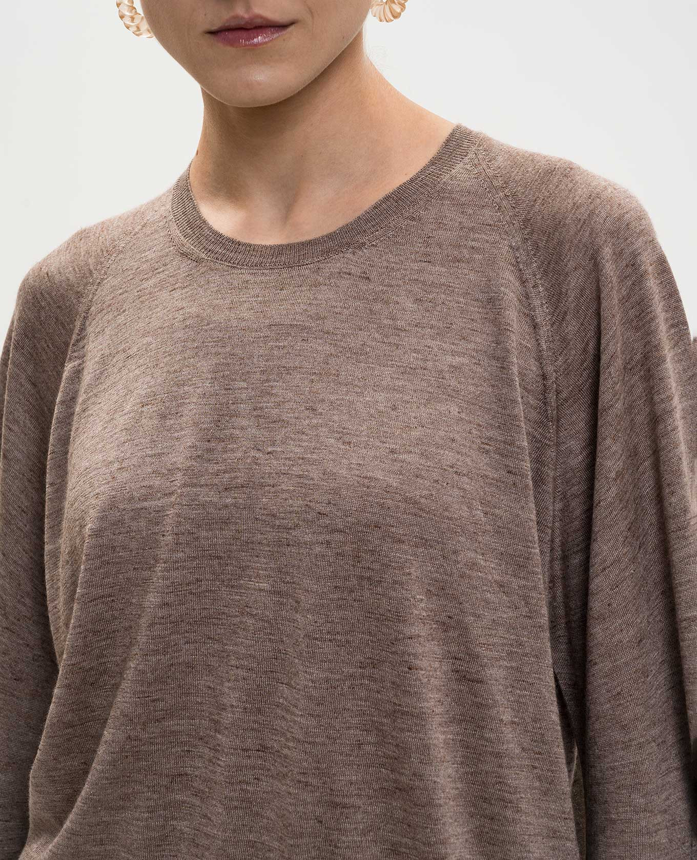 

Pink cashmere, silk and linen jumper BOBOUTIC