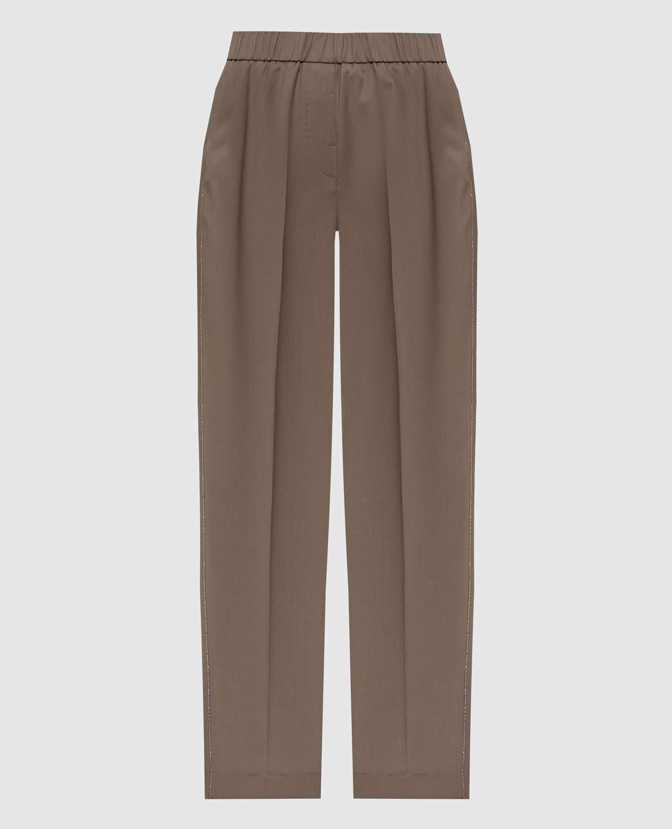 Khaki wollen broek