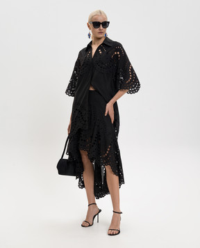 Charo Ruiz Black asymmetric skirt Finn 263402